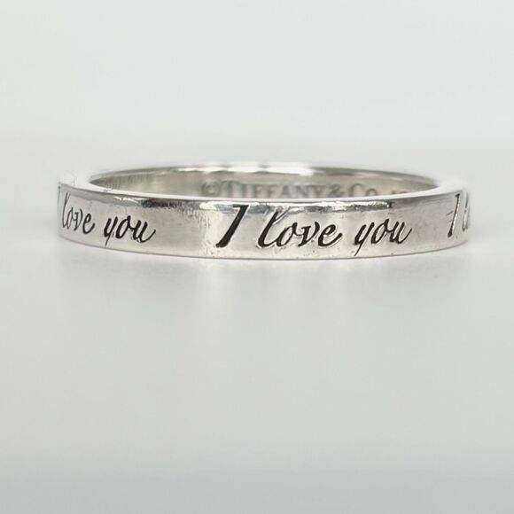 Tiffany Retired Notes "I Love You" Ring - Sterling Silver - Size 6.75 - Picture 15 of 16